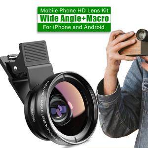 휴대폰 카메라 렌즈 키트, iPhone 15 14 13 카메라 렌즈용 매크로 렌즈, 삼성 및 Google용 2 in 1 클립온 휴대폰 렌즈, 초광각 및 매크로 휴대폰 카메라 렌즈