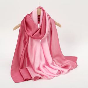 기질 여성 럭셔리 스카프 그라디언트 스카프 실크 기하학 이슬람 머리띠 목도리 비치 Neckerchie