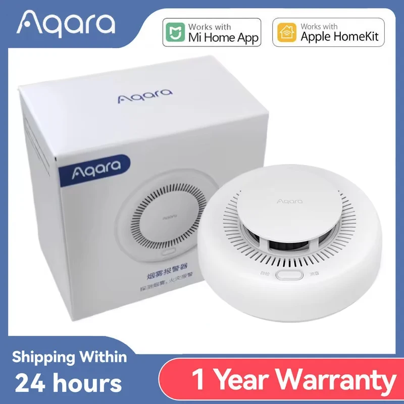 Aqara 연기 감지기 ZigBee 스마트 화재 경보 모니터 사운드 경고 홈 보안 APP Mi home Homekit 용 원격 제어