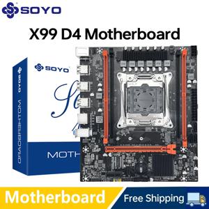 SOYO X99 게이밍 마더보드, USB3.0 듀얼 채널 DDR4 메모리, PCIEx16 LGA2011-3 지지대 M.2 NVME, 데스크탑 컴퓨터 부품용