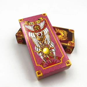 Anime Cardcaptor 사쿠라 기노 모토 사쿠라 코스프레 코스프레 카드 풀 세트 카드 타로 소품 의상 액세서리 할로윈 파티 소품