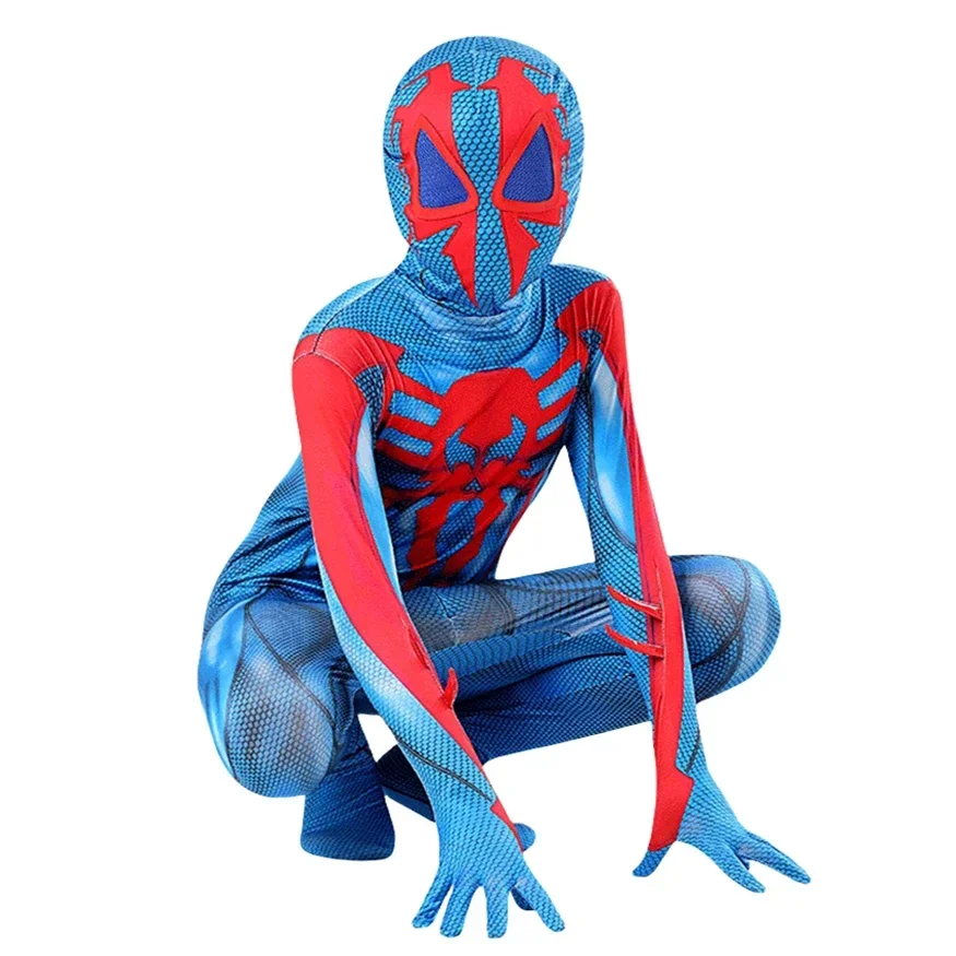 영화 슈퍼 히어로 스파이더 맨 2099 코스프레 의상 Miguel OHara 바디 슈트 점프 슈트 할로윈 파티 의상 정장