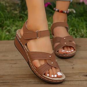 새로운 여성 패션 웨지 샌들 여름 여성 캐주얼 플랫폼 워킹 Sandalias Mujer 편안한 미끄럼 방지 비치 신발 여성