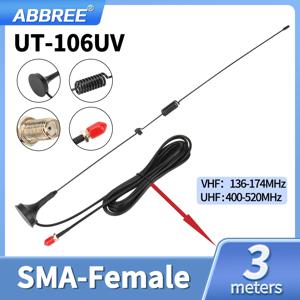 UT-106UV 워키 토키 자동차 안테나 BAOFENG UV-5R BF-888S UV-21 PRO V2 Quansheng UV-K5 UV-K5(8) 용 SMA-여성 듀얼 밴드