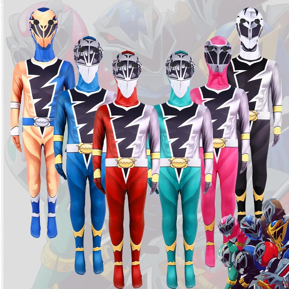 애니메이션 멋진 성인 레인저 Kishiryu Sentai Ryusoulger 코스프레 의상 점프 슈트 할로윈 파티 역할 놀이 남성 의류