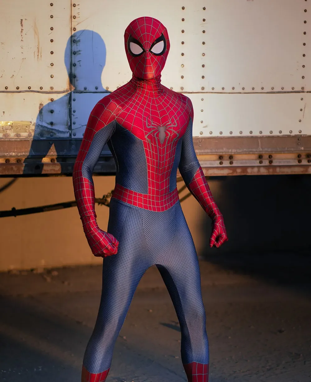할로윈 남자 TASM 2 스파이더 코스프레 코스프레 의상 슈퍼 히어로 젠타이 양복 성인 소년 남성 전체 바디 슈트 점프 슈트