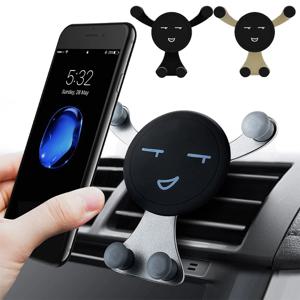 자동차 전화 홀더 에어 벤트 클립 스마트 폰 마운트 스탠드 아이폰에 대한 중력 지원 Xiaomi HuaweiSamsung Universal GPS Stand In Car