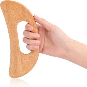 나무 셀룰라이트 마사지 바디 Guasha 도구 림프 배수 마사지 근육 스크레이퍼 뒤로 마사지 도구 근육 피로 완화