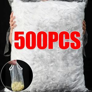 500/30pcs 일회용 싱크 필터 메쉬 가방 주방 싱크 스트레이너 배수구 방지 차단 쓰레기 봉투 청소 스트레이너 그물