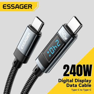 Essager 240W USB 유형 C-USB C 케이블 100W PD 3.1 Macbook Pro 용 고속 충전 충전기 와이어 Xiaomi Samsung 노트북 USBC 코드 2M