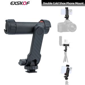 카메라 핫슈 폰 마운트 홀더 360 °   iPhone 16용 콜드 슈 마운트가 있는 회전식 휴대폰 삼각대 마운트 삼성 스마트폰 브이로그