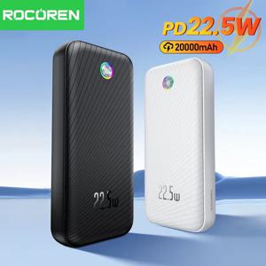 Rocoren 보조배터리 QC PD 3.0, 고속 충전 보조베터리, 휴대용 10000mAh 외장 배터리, 아이폰 16 샤오미, 22.5W, 20000mAh, 35W