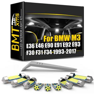 BMTxms Canbus BMW 3 시리즈 E36 E46 E90 E91 E92 E93 F30 F31 F34 316 318 320 328 325 330 335 1993-2017 LED 실내 조명 키트