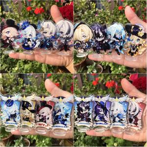 게임 Genshin Impact Fatui The Doctor Knave Arlecchino Lyney Neuvillette 코스프레 액세서리 피규어 배지 스탠드 플레이트 소품