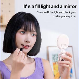 휴대용 충전식 LED 램프 거울, 라이트 링, 셀카 LED 라이트, 휴대폰 라이트 클립, 필 라이트, 셀카 조명 카메라