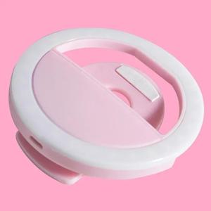 LED 셀카 링 필 라이트 휴대폰 세 번째 기어 필 라이트 USB 충전 휴대용 뷰티 플래시 사진 뷰티 라이트 라이브 셀카
