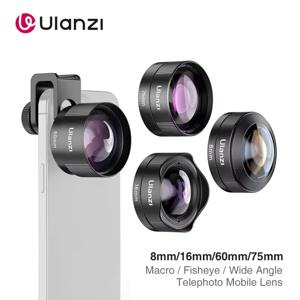 Ulanzi CL-003 004 005 006 모바일 렌즈 스마트폰 렌즈 매크로/어안/광각 망원 모바일 렌즈(17mm 렌즈 클립 포함)