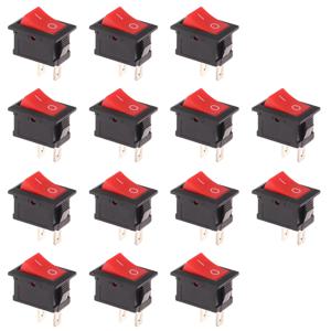 10Pcs 푸시 버튼 스위치 SPST 2Pin 3A 250V KCD11 스냅인 On/Off 로커 스위치 10x15mm