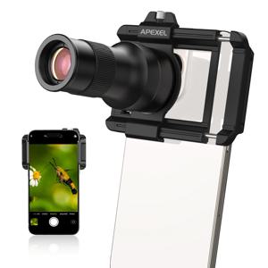 APEXEL 2in1 망원 매크로 렌즈 관찰 iPhone 용 6X 망원경 렌즈 기타 스마트 폰 촬영 휴대 전화 렌즈 액세서리