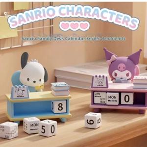 Sanrio Kuromi Pochacco 책상 달력 애니메이션 전화 홀더 Kawaii 데스크탑 장식 장식품 어린이 소년 소녀 선물