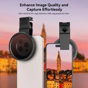 APEXEL 67mm 고품질 원형 전화 편광 렌즈 카메라 필터 iPhone, Huawei 및 스마트 폰용 ND 필터 및 CPL 필터