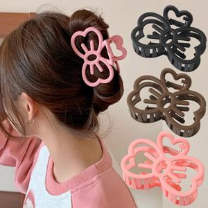 한국어 귀여운 Bowknot 머리 발톱 크랩 플라스틱 헤어 클립 여자를위한 캔디 컬러 클립 여자를위한 달콤한 머리핀 헤어 액세서리