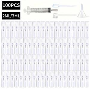 100 스프레이 병 2ML/3ML - 무취, BPA 프리 투명 리필 가능 여행용 분무기, 향수 및 화장품용 휴대용 미니 분무기