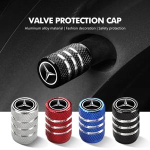 벤츠 자동차 휠 타이어 밸브 캡 타이어 스템 커버, 에어더스트 방수 W202 W212 W126 W140 W168 W177 CLS GLE GLC GLS CLA