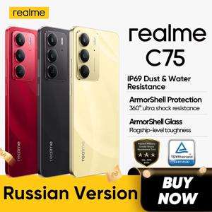 Realme C75 4G 스마트폰, IP69, IP68, 방진 및 방수, 밀리터리 등급, 5828mAh, 45W, 리버스 충전 러기드