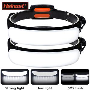 Heinast COB 전조등 USB 충전식 헤드 손전등 내장 5000/7500Mah 배터리 헤드 라이트 강력한 캠핑 낚시 랜턴
