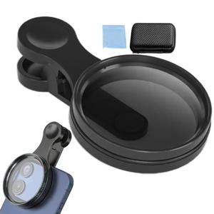 스마트 폰용 전화 클립 원형 편광판 휴대용 편광판 카메라 렌즈 52mm 전문 CPL 필터 렌즈 키트