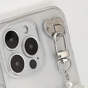 2Pcs 금속 심장 모양의 전화 매력 홀더 사랑 심장 전화 손가락 반지 자기 접착제 휴대 전화 다시 스탠드 후크