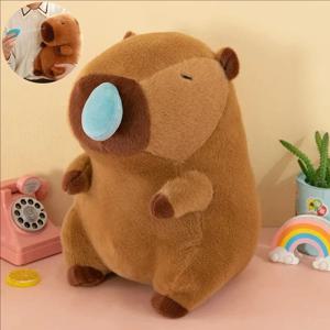 Stretchable Snot K 시뮬레이션과 귀여운 Capybara 플러시 장난감 동물 플러시 플러시 장난감 인형 어린이 선물 거북이 Capybara 과일 Dol
