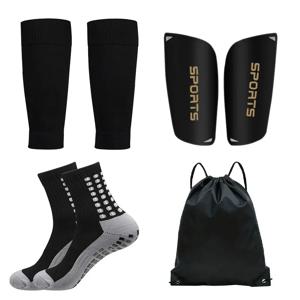 4 PCS 세트 Anti-Slip 축구 양말 스포츠 다리 슬리브 세트 남자 여자 축구 양말 훈련 농구 스포츠 양말 Drawstring 가방