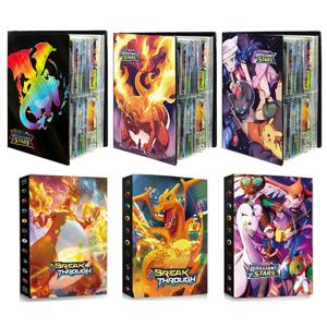 2024 Charizard Mewtwo 홀더 바인더 컬렉션 폴더 Pokemones 앨범 용 애니메이션 카드 수호자 노트 240/540Pcs 카드 도서