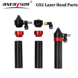 CO2 레이저 헤드 부품 공기 노즐 Dia.20 FL 38.1/50.8/63.5/101.6mm CO2 레이저 조각 기계 용 렌즈 튜브 외경 25mm