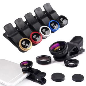 3-in-1 전화 카메라 렌즈 키트 Fisheye 휴대 전화 렌즈 0.67X 줌 모든 스마트 폰용 광각 매크로 HD 범용 카메라 렌즈