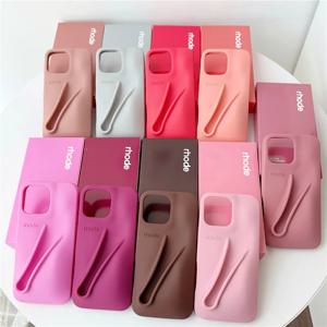 Rhode 새로운 색상 INS 립스틱 실리콘 DIY 전화 케이스 iPhone 16 15 14 13 12 11 Pro Max Plus 립글로스 세트 뒷면 커버