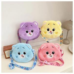 미니 만화 무지개 사랑 곰 플러시 장난감 Crossbody 가방 어린이를위한 사랑 곰 선물 배낭 크리스마스 선물