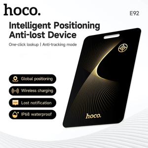 HOCO 스마트 분실 방지 추적기 장치 지갑 초박형 GPS 위치 카드 무선 충전 IP68 iPhone 용 방수 내 태그 찾기