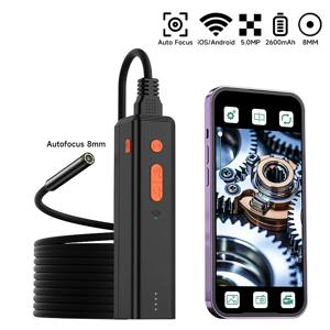 자동 초점 8mm 내시경 카메라 iPhone/Android 용 1920P WiFi 산업용 내시경 검사 배관 하수구 용 분할 디자인 IP67