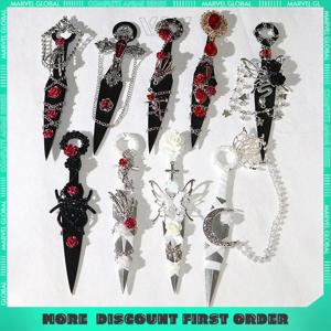 15cm/5.9in 바이 컬러 Kunai 다트 박스 내 아트 나이프 모델링 도구 핸드 나이프 데스크탑 장식품 장식품 Fine Boys Gifts