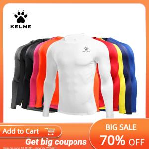 KELME 남성용 러닝 티셔츠 압축 셔츠 보디 빌딩 스포츠 스타킹 긴 소매 운동 운동 피트니스 3891113