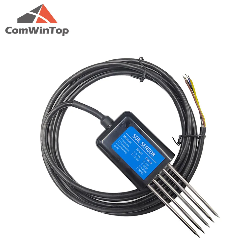 토양 수분 온도 습도 측정 EC PH NPK 4-20mA 0-5V RS485 Modbus 토양 센서