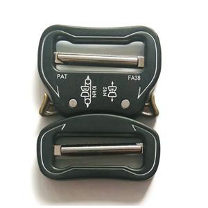 이중 조절 가능한 노봉제 전술 벨트 버클, 퀵 릴리스, 너비 38mm 스트랩, 남성용 수하물 의류 웨빙 클립, 블랙 버클