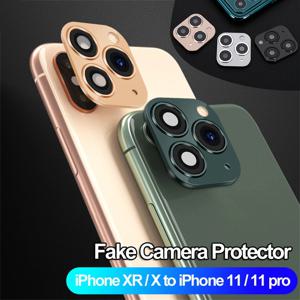 아이폰 X, XS 맥스용 가짜 카메라 렌즈 스티커, 아이폰 11 프로 맥스로 변경, 아이폰 업그레이드 화면 보호기