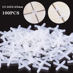 100PCS 1/1.5/2/2.5/3mm 타일 스페이서 로케이터 크로스 도구 타일 레벨러 벽 바닥 타일 시스템 건설 도구