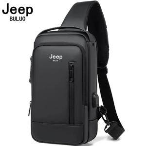 JEEP BULUO 뜨거운 새로운 고품질 남자 가슴 슬링 가방 오토바이 크로스 바디 숄더 가방 여행 팩 도난 방지 남성 패션 브랜드