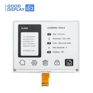 GooDisplay 전자 잉크 모니터, 비즈니스 및 그래픽 디자인용 전자 종이 디스플레이, 1.5 초 빠른 새로 고침, 5.83 인치, GDEY0583T81