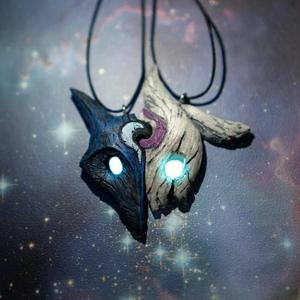 게임 리그 오브 레전드 구속 코스프레 목걸이 LOL Kindred 펜던트 커플 영원한 사냥꾼 남자 여자 보석 선물 액세서리